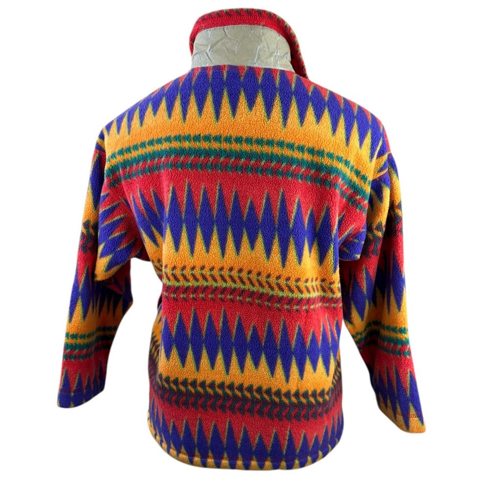 VTG Patagonia Minnehaha Laughing Waters Flame Snap Fleece Kid 12 Small Adult - Picture 8 of 16